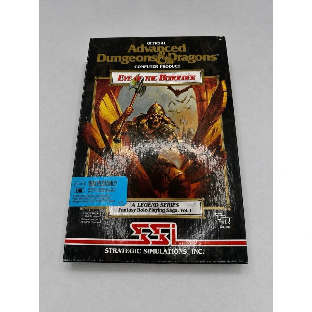 Advanced Dungeons & Dragons Eye Of The Beholder IBM PC 3.5 Floppy Complete SSI
